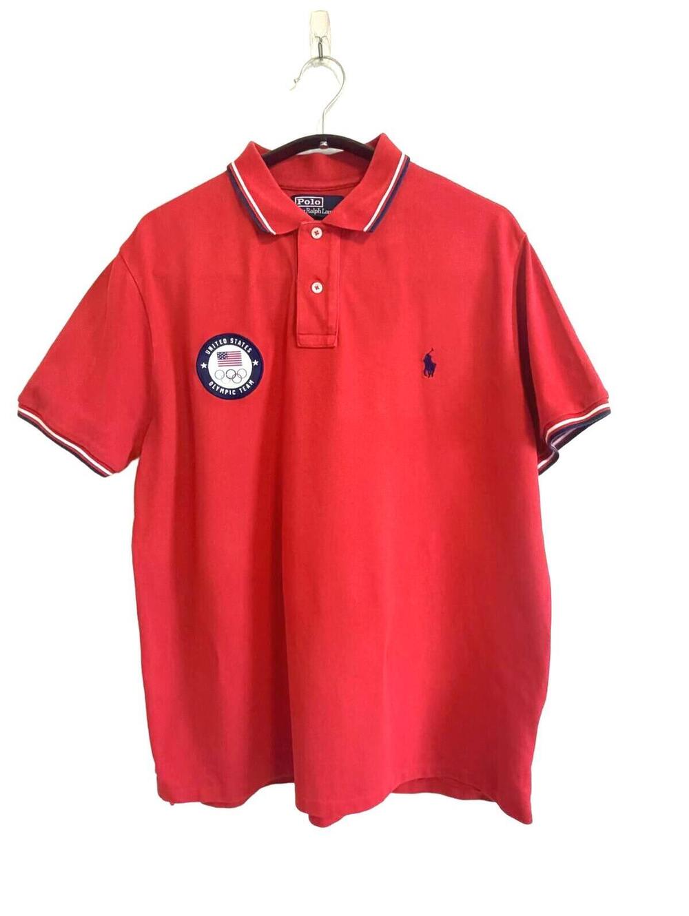 Polo Ralph Lauren Team USA Olympic Team Red Short Sleeve Polo Shirt Size L